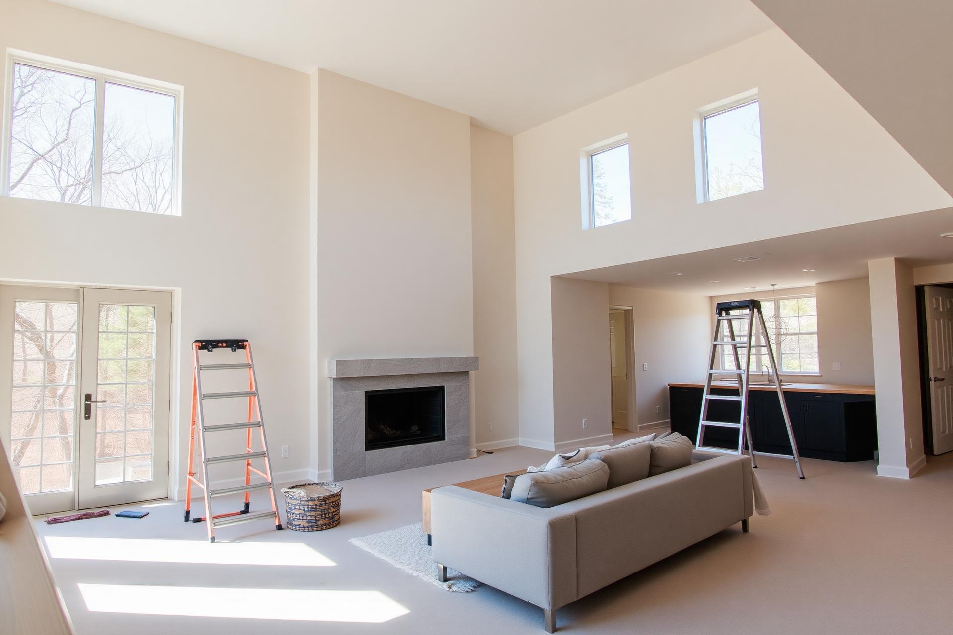 Intérieur résidentiel en rénovation